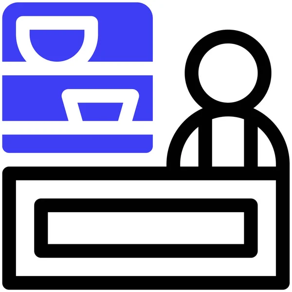 Cafeteria Web Symbol Einfache Illustration — Stockvektor