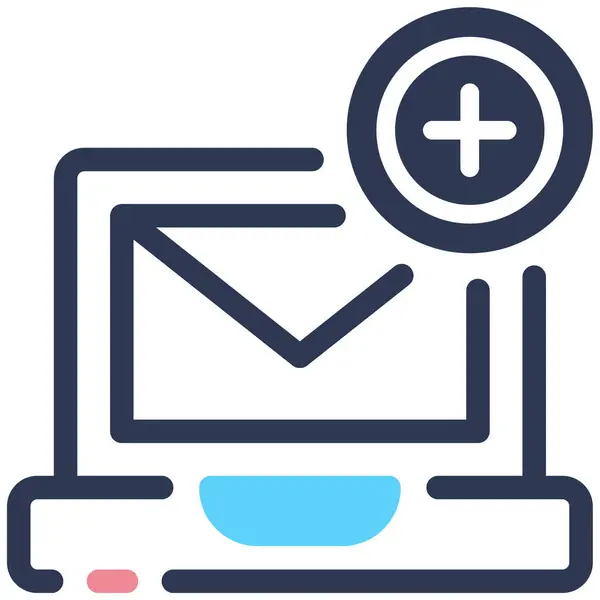Mail Icona Web Semplice Illustrazione — Vettoriale Stock