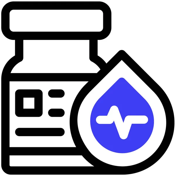 Aspirin Modern Simge Vektör Illüstrasyonu — Stok Vektör
