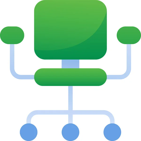 Ícone Cadeira Ilustração Vetorial Design Simples — Vetor de Stock