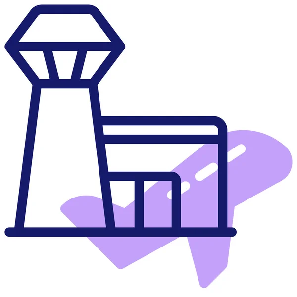 Luchthaven Web Icoon Eenvoudige Illustratie — Stockvector