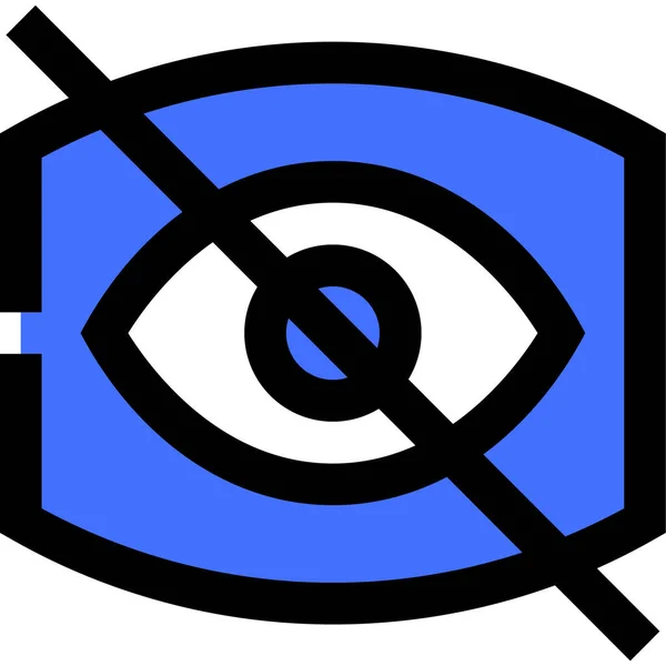 Κλείσιμο Εικονίδιο Μάτι Διανυσματική Απεικόνιση Απλό Σχέδιο — Διανυσματικό Αρχείο