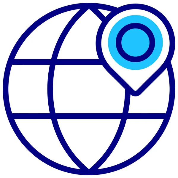 Globus Web Symbol Einfache Illustration — Stockvektor