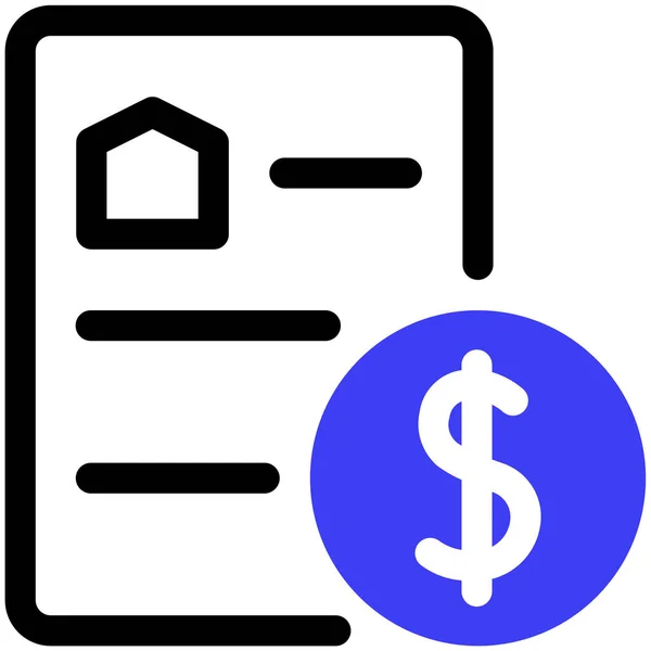 Orçamento Dinheiro Ícone Web Ilustração Simples —  Vetores de Stock