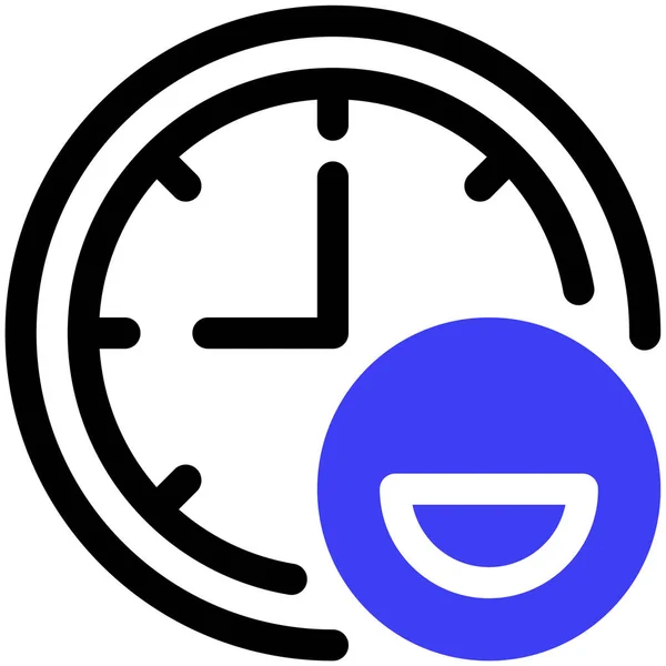 Zeit Web Symbol Einfaches Design — Stockvektor