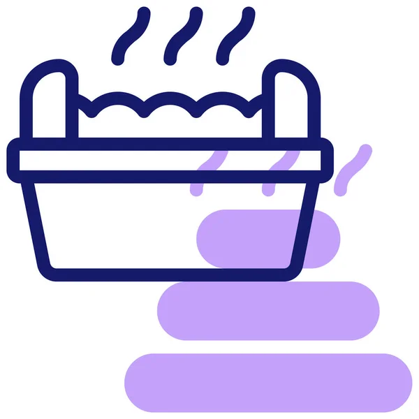 Ikona Krabice Potravin Vektorové Ilustrace Jednoduchý Design — Stockový vektor