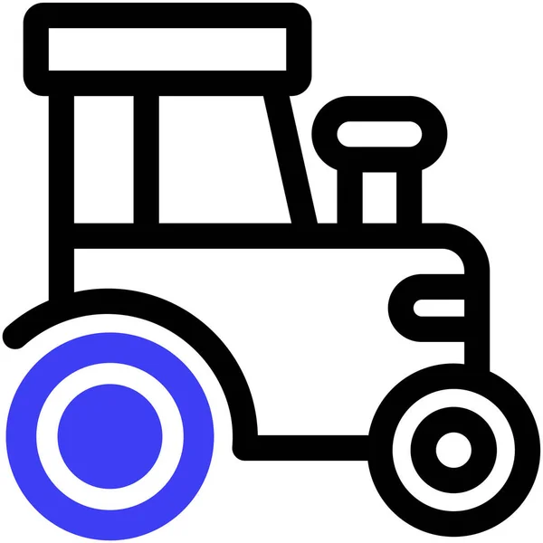 Tractor Ícone Web Ilustração Simples — Vetor de Stock
