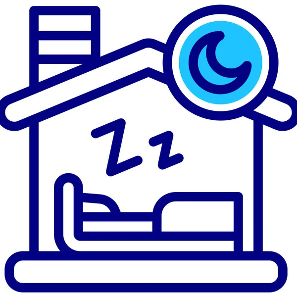 Dormir Ícone Web Ilustração Simples — Vetor de Stock