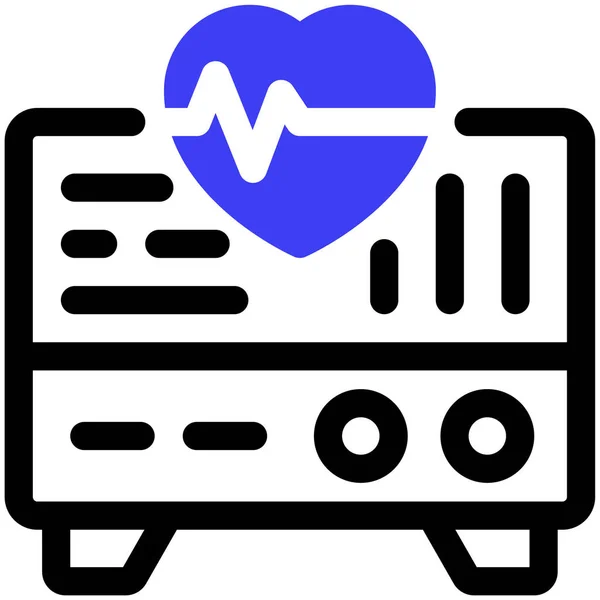 Cardiogram Web Icon Simple Illustration — Stock Vector
