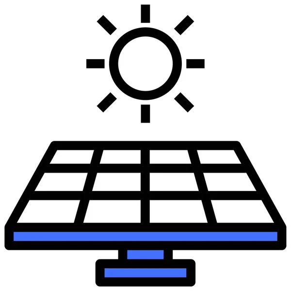 Веб Іконка Сонячної Панелі Проста Ілюстрація — стоковий вектор