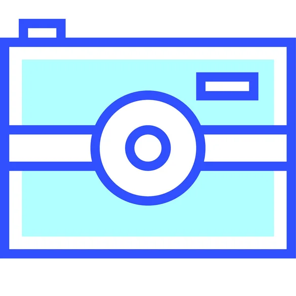 Fotokamera Ikone Einfache Illustration — Stockvektor
