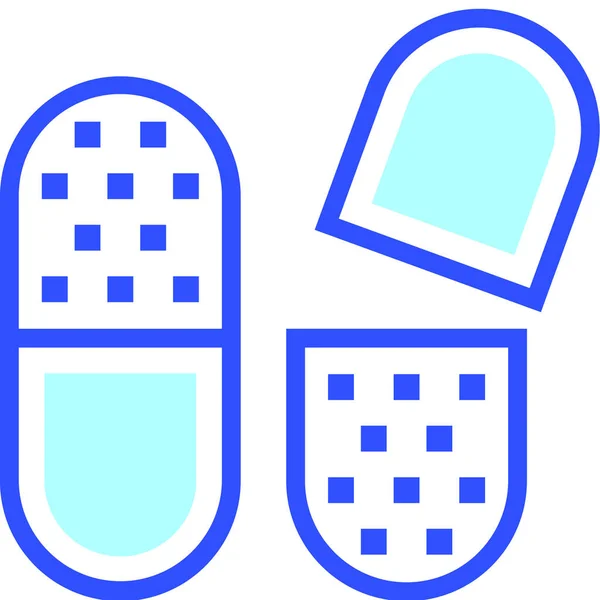Pillole Web Icon Design Semplice — Vettoriale Stock