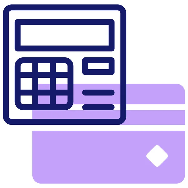 Bankomat Webová Ikona Jednoduchý Design — Stockový vektor