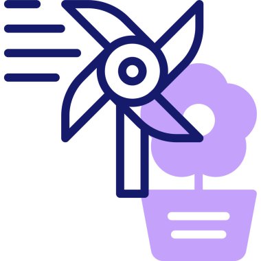 Yel değirmeni Web simgesi basit illüstrasyon