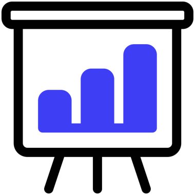 sunum web simgesi basit illüstrasyon