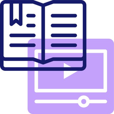 Kitap. Web simgesi basit illüstrasyon