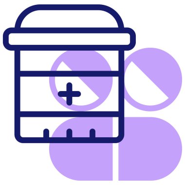 İlaç ve eczane illüstrasyonu, vektör illüstrasyonu basit tasarım