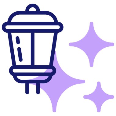 Sokak lambası. Web simgesi basit illüstrasyon 