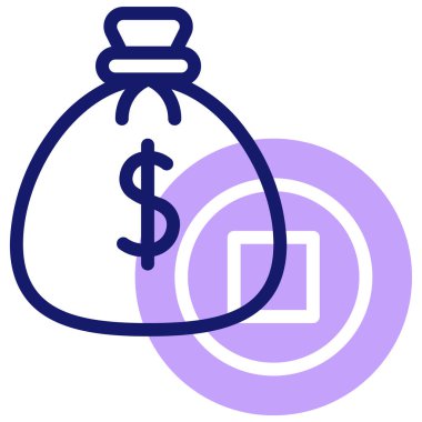 Para için. Web simgesi basit illüstrasyon 