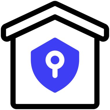 Güvenlik. Web simgesi basit illüstrasyon