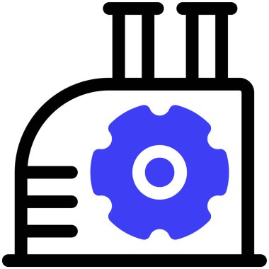 Fabrika. Web simgesi basit illüstrasyon