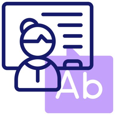 Öğretmen web simgesi basit tasarım