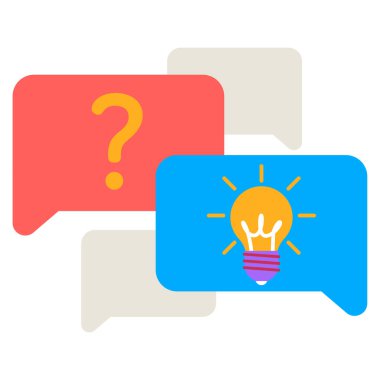 Bir fikrim var. Web simgesi basit illüstrasyon