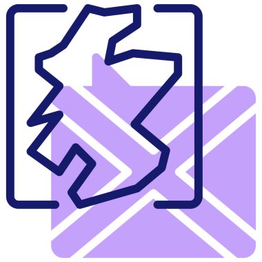 Harita. Web simgesi basit illüstrasyon 