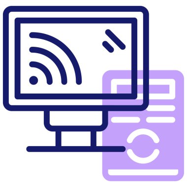 televizyon web simgesi basit tasarım