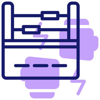 Boks ringi modern simgesi, vektör illüstrasyonu