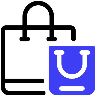 Kağıt Torba. Basit illüstrasyon