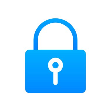 asma kilit ikon vektör çizimi