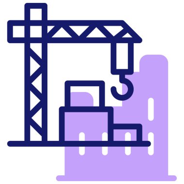 Yapı simgesi, vektör illüstrasyonu basit tasarım