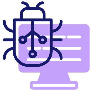 Güvenlik cihazı. Web simgesi illüstrasyonu