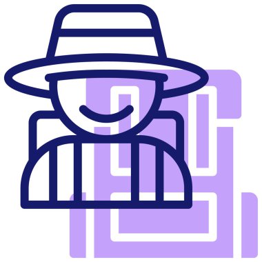 Şapka. Web simgesi basit illüstrasyon