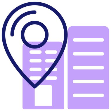 konum simgesi, vektör illüstrasyonu basit tasarım