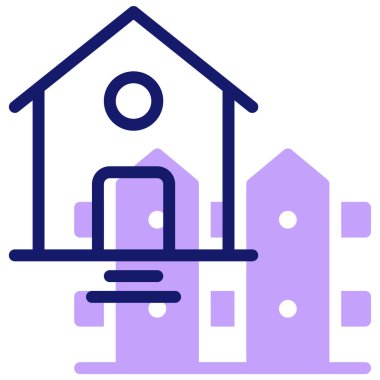 Ev. Web simgesi basit illüstrasyon