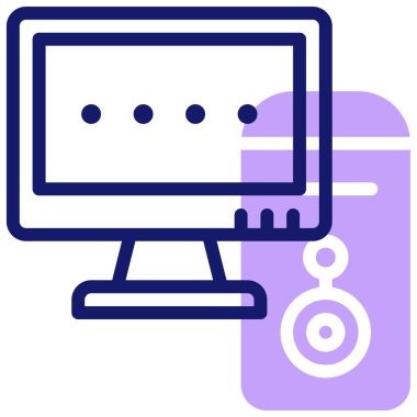 bilgisayar simgesi, vektör illüstrasyonu basit tasarım