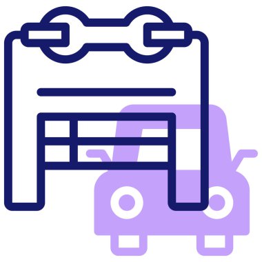 Garaj. Web simgesi basit illüstrasyon