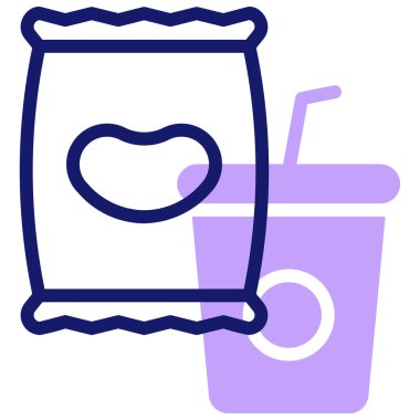 Atıştırmalık Web simgesi basit illüstrasyon 