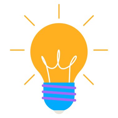 Ampul. Web simgesi basit illüstrasyon