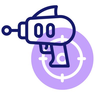 Uzay silahı. Web simgesi basit illüstrasyon 