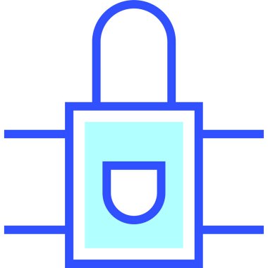 Kilit. Web simgesi basit illüstrasyon