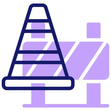 yol koni simge vektör çizim