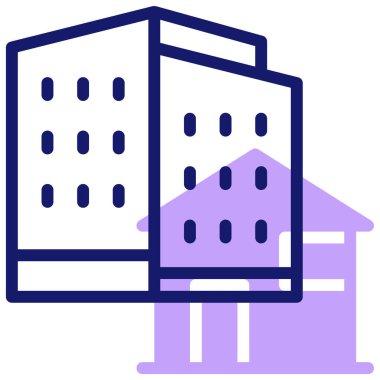 uzak ofis simgesi vektör illüstrasyonu