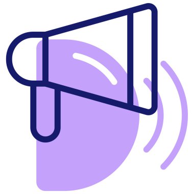 Megafon. Web simgesi basit illüstrasyon 