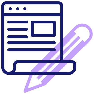 Blog. Web simgesi basit tasarım