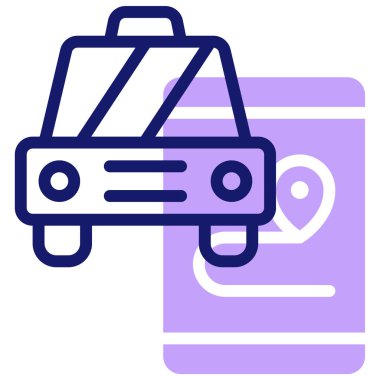 taksi basit vektör illüstrasyonu