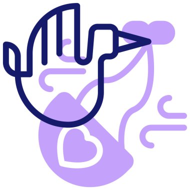 Leylek. Web simgesi basit illüstrasyon 