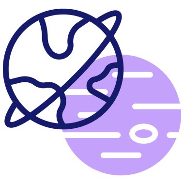 Gezegen. Web simgesi basit illüstrasyon